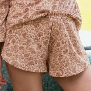 THE GREAT. The tap Floral Print Lounge Shorts